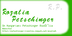 rozalia petschinger business card